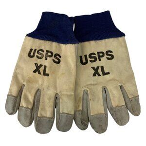 USPS Work Gloves Size XL Canvas Exterior Cowhide Leather Palms